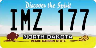 ND license plate IMZ177