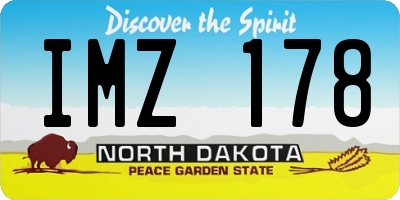 ND license plate IMZ178
