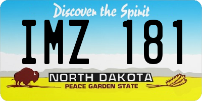 ND license plate IMZ181