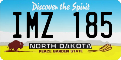 ND license plate IMZ185