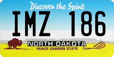 ND license plate IMZ186