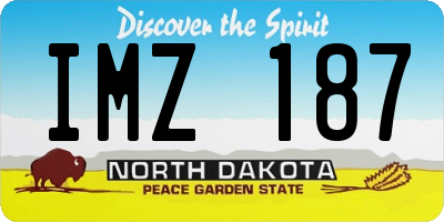 ND license plate IMZ187