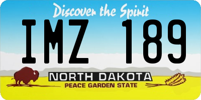 ND license plate IMZ189