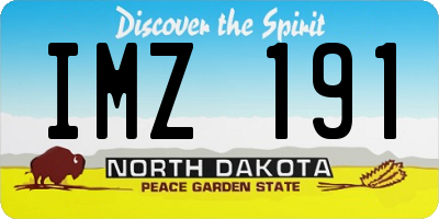 ND license plate IMZ191
