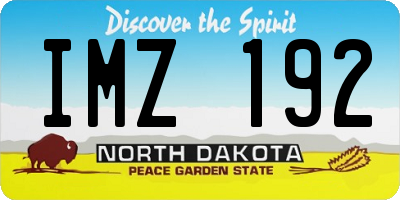 ND license plate IMZ192