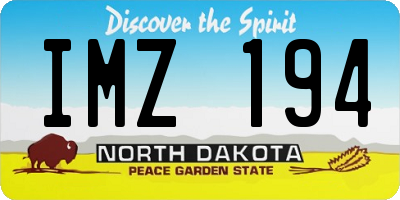 ND license plate IMZ194