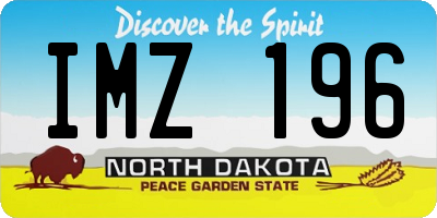 ND license plate IMZ196
