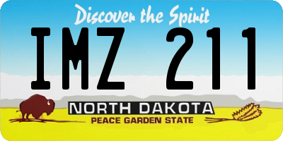 ND license plate IMZ211