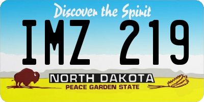 ND license plate IMZ219