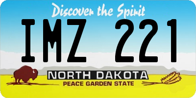 ND license plate IMZ221