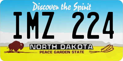 ND license plate IMZ224