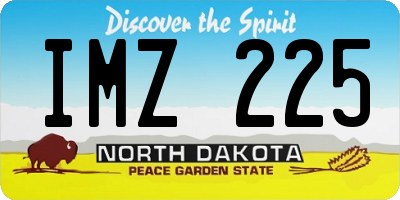 ND license plate IMZ225