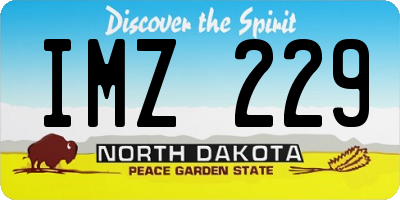 ND license plate IMZ229
