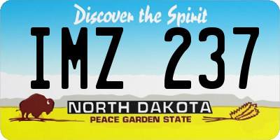 ND license plate IMZ237