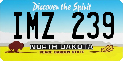 ND license plate IMZ239