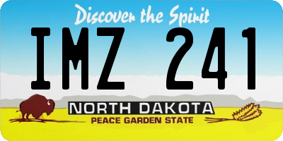 ND license plate IMZ241