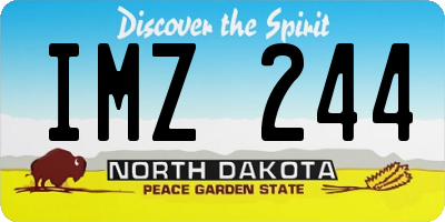 ND license plate IMZ244