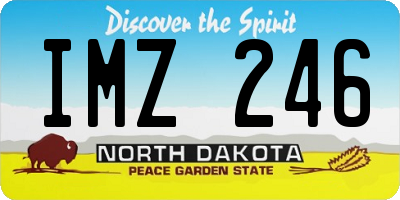 ND license plate IMZ246