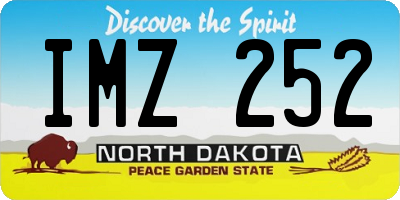 ND license plate IMZ252