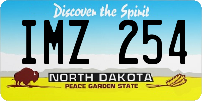 ND license plate IMZ254