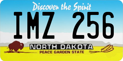 ND license plate IMZ256