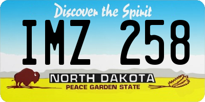 ND license plate IMZ258