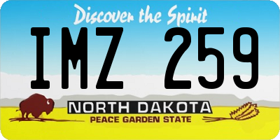 ND license plate IMZ259