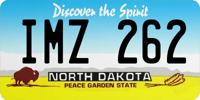 ND license plate IMZ262