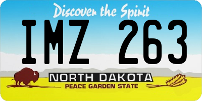 ND license plate IMZ263