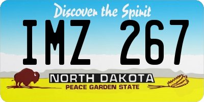 ND license plate IMZ267