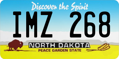 ND license plate IMZ268