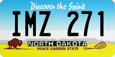 ND license plate IMZ271
