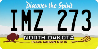 ND license plate IMZ273