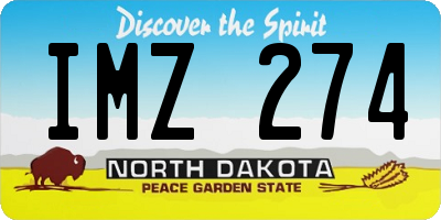ND license plate IMZ274