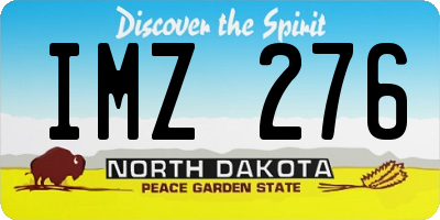 ND license plate IMZ276