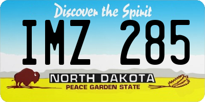 ND license plate IMZ285