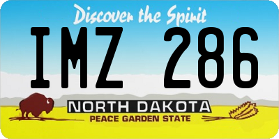 ND license plate IMZ286