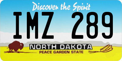 ND license plate IMZ289