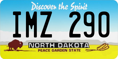 ND license plate IMZ290