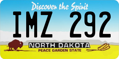 ND license plate IMZ292