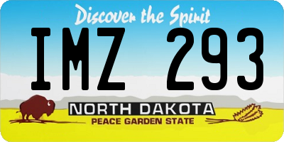 ND license plate IMZ293