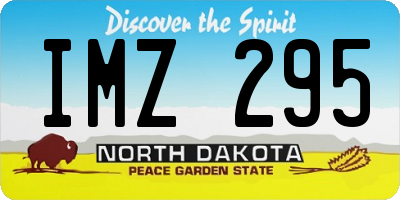 ND license plate IMZ295