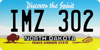 ND license plate IMZ302
