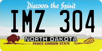ND license plate IMZ304