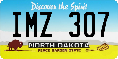 ND license plate IMZ307