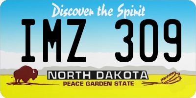 ND license plate IMZ309