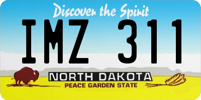 ND license plate IMZ311