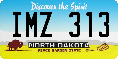ND license plate IMZ313