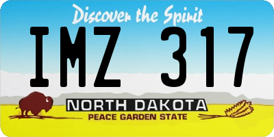 ND license plate IMZ317
