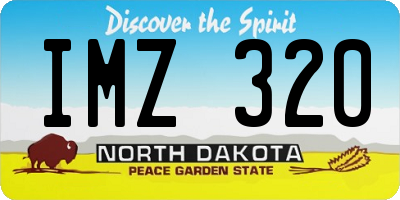 ND license plate IMZ320